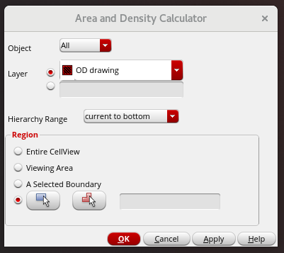 Density Dialog